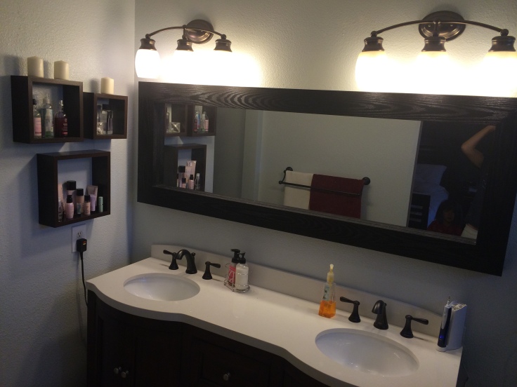 Our new dresser-style vanity.